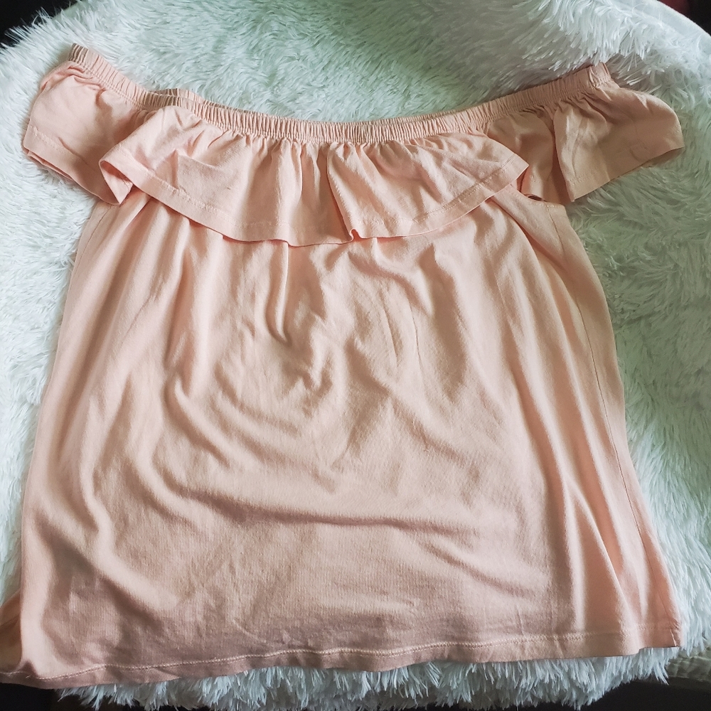 3/$25 Joe Boxer Off the Shoulder Soft Ruffle Top